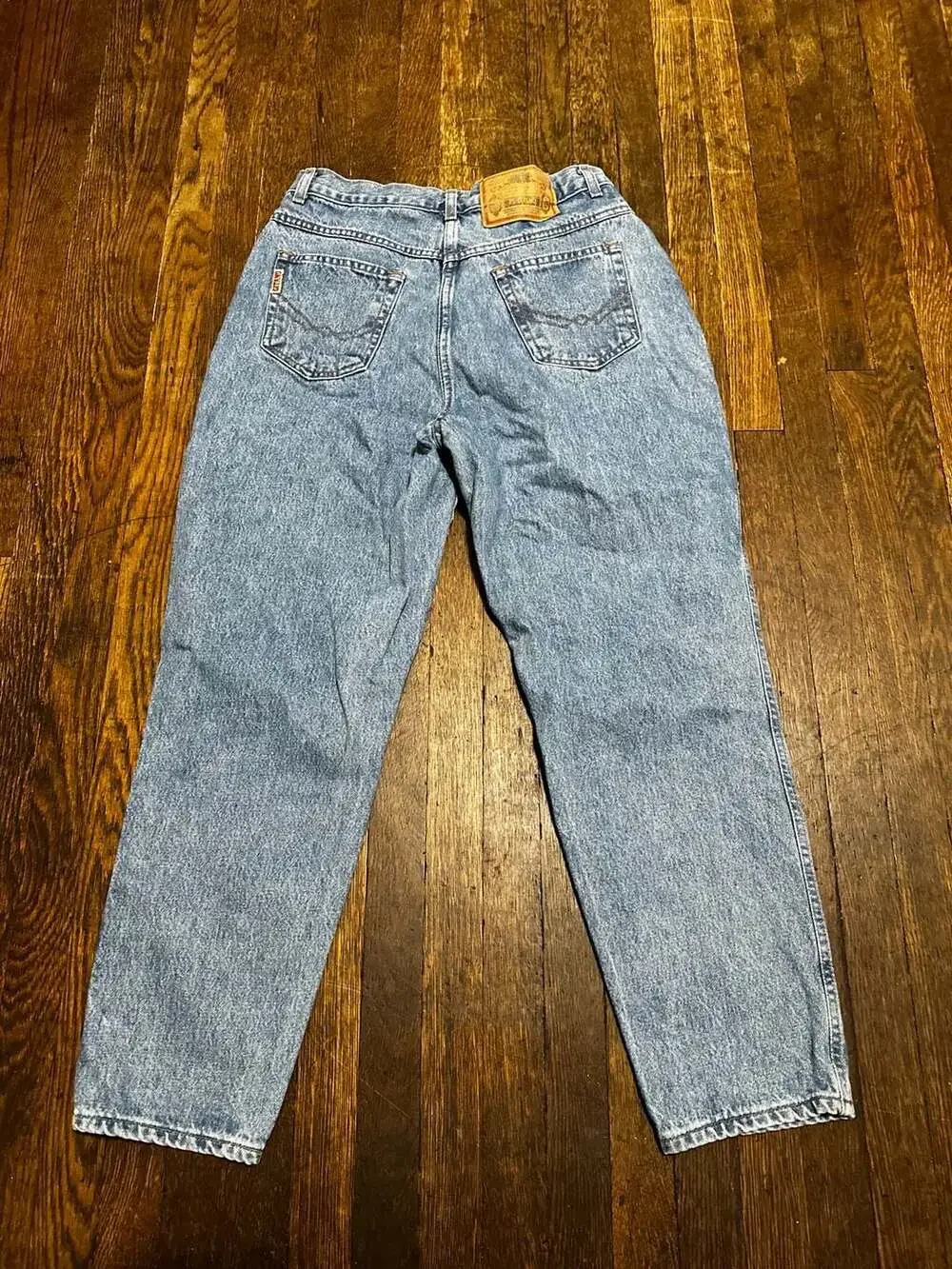 Vintage Gitano High Waisted Light Wash Denim Mom Jeans Size 14 Short